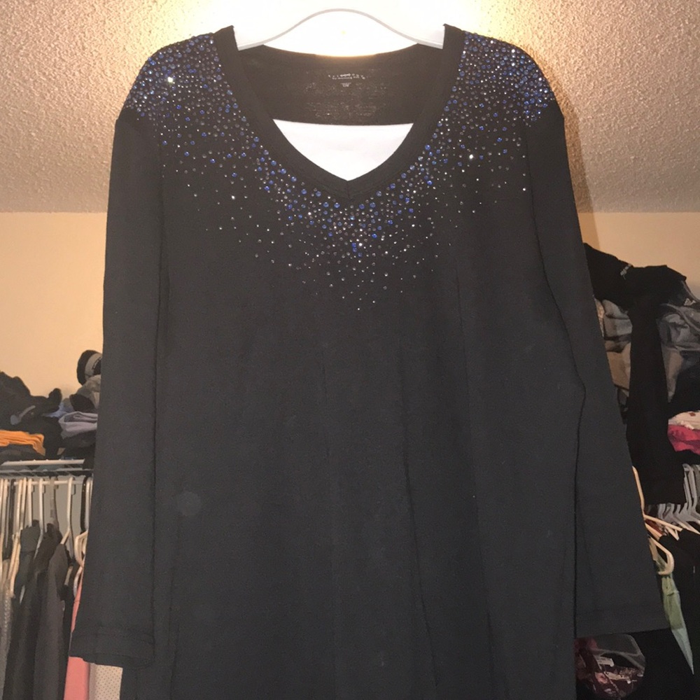 Sparkle black long sleeve tshirt